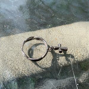 James Avery dangling cross ring